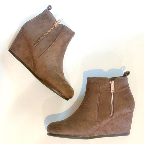 Dream Paris side zip wedge ankle boot/ bootie ❤️ - Picture 2 of 5